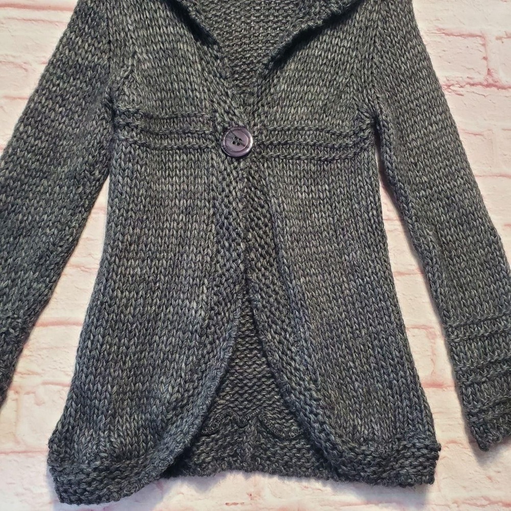 Berretti Sweater Womens Medium Cardigan Chunky Knit Alpaca Mohair Made in Italy‎ - Picture 5 of 12